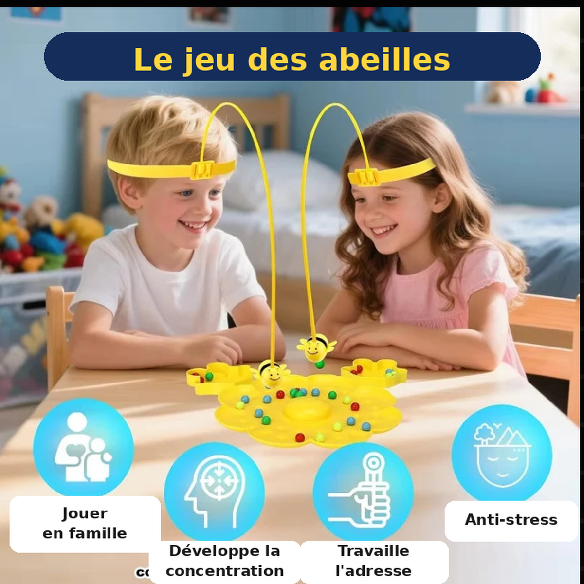Jeu des abeilles en famille