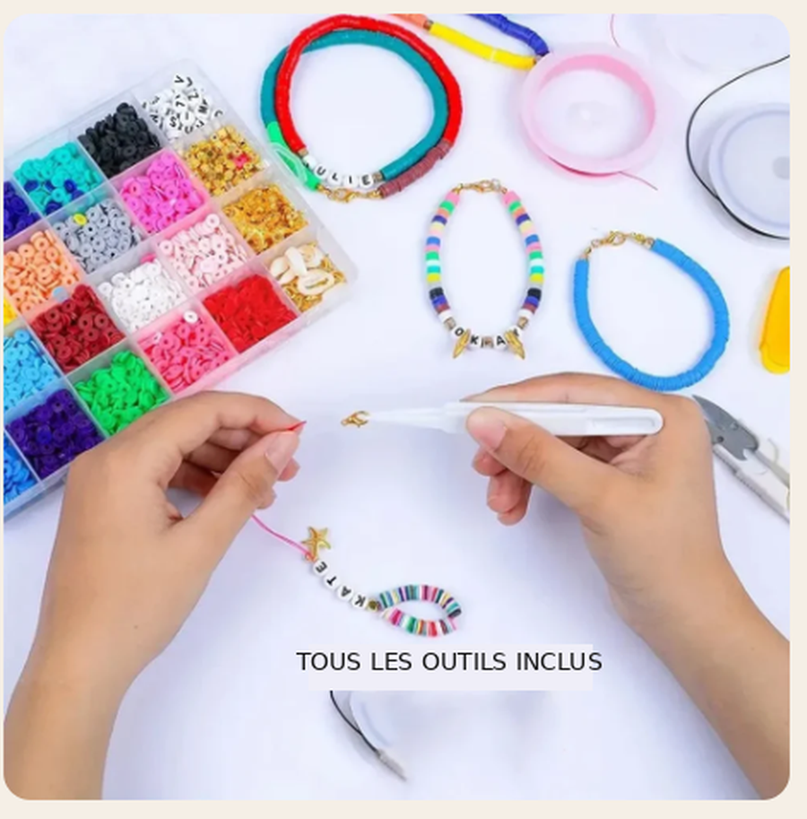 Kit Bracelets Perles & Lettres – Atelier créatif