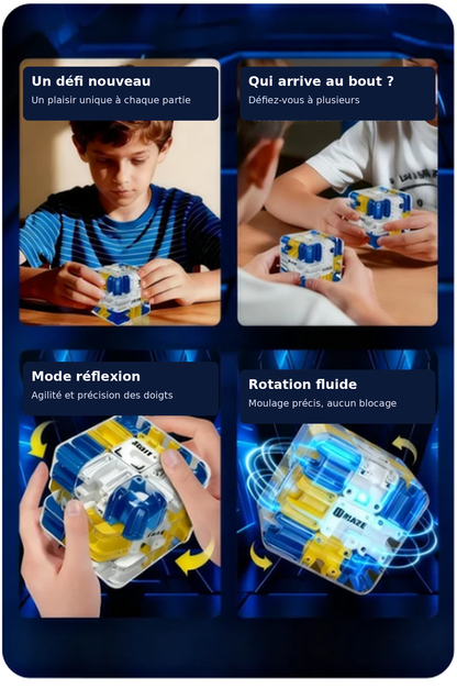 Les quatre façons de jouer avec le cube labyrinthe 3D
