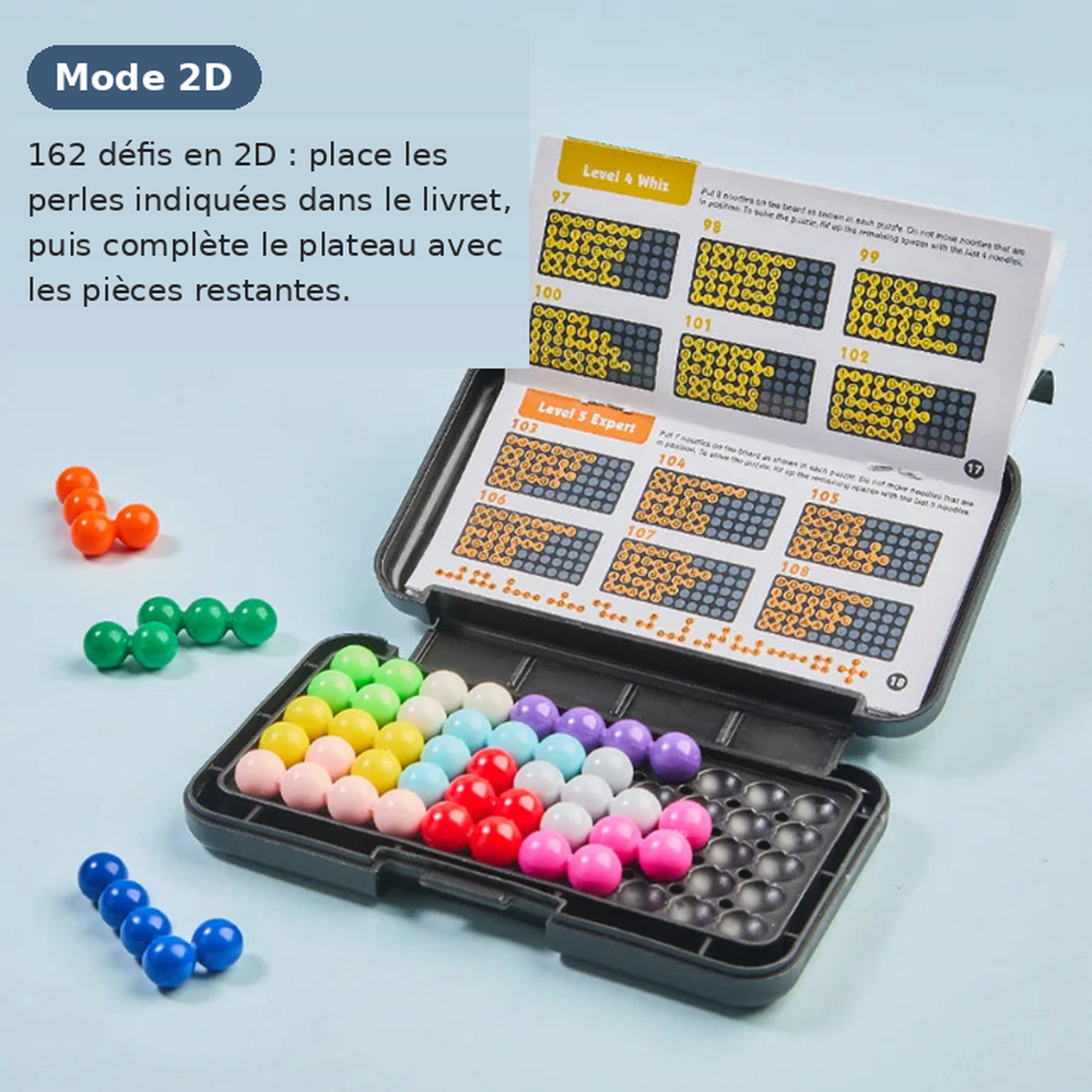 Règle du mode 2D de l'IQ Puzzle avec son livret de défis
