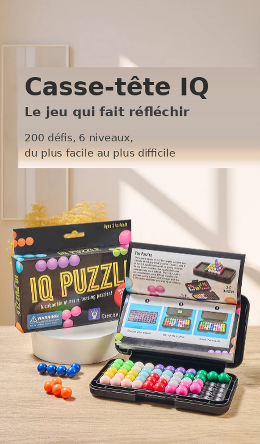 IQ Puzzle 3D : un jeu qui développe la logique