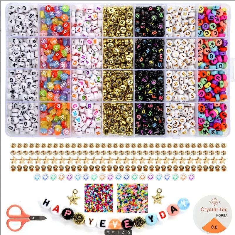 Kit Bracelets Perles & Lettres – Atelier créatif